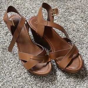 Tan Wedge Heels